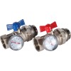 ROMMER RMS-1001-030001 ROMMER Комплект прямых шаровых кранов с термометрами 1”