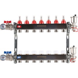 ROMMER RMS-1210-000007 ROMMER Коллектор из нержавеющей стали в сборе с расходомерами 7 вых