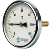 STOUT SIM-0001 Термометр биметаллический с погружной гильзой. Корпус Dn 100 мм, гильза 75 мм 1/2", 0...120°С