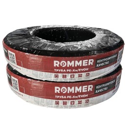 Труба ROMMER PEX из сшитого полиэтилена с кислородным слоем, серая, 16х2,2 (бухта 100 метров)