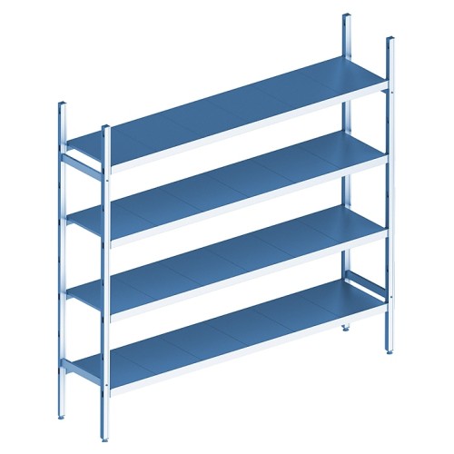Стеллаж модульный базовый POLAIR LOAD.ME INOX 16AL.4IN40.16B