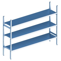Стеллаж модульный базовый POLAIR LOAD.ME INOX 21AL.3IN50.12B