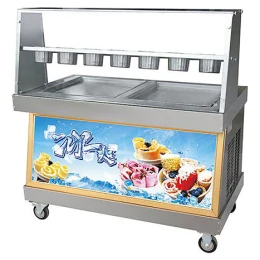 Фризер для жареного мороженого Foodatlas KCB-2F (контейнеры, световой короб, стол для топпингов, 2 компрессора)
